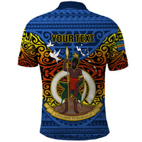 Personalized Vanuatu Tafea Province Polo Shirt Coat Of Arms And Namele Fern Polynesian Pattern LT05 - Polynesian Pride