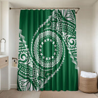 Cook Islands Gospel Day Bathroom Set Green Tribal Curves