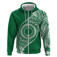 Cook Islands Gospel Day Hoodie Green Tribal Curves