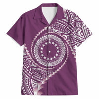 Cook Islands Gospel Day Hawaiian Shirt Maroon Tribal Curves