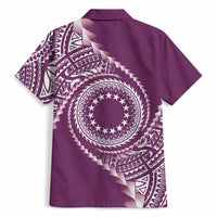 Cook Islands Gospel Day Hawaiian Shirt Maroon Tribal Curves