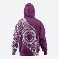Cook Islands Gospel Day Hoodie Maroon Tribal Curves
