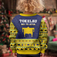 Tokelau Christmas Kid Ugly Christmas Sweater Tokelauan Turtle Santa Sleigh
