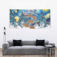 New Zealand Christmas Tapestry Kiwis Santa Sleigh Starry Night Style LT05 - Polynesian Pride