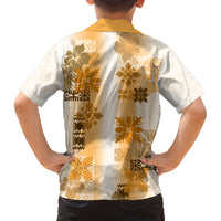 Hawaiian Quilt Family Matching Long Sleeve Bodycon Dress and Hawaiian Shirt Vintage Pattern Brown LT05 - Polynesian Pride