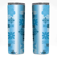Hawaiian Quilt Skinny Tumbler Vintage Pattern Blue LT05 Blue - Polynesian Pride