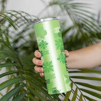 Hawaiian Quilt Skinny Tumbler Vintage Pattern Green LT05 - Polynesian Pride