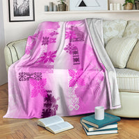 Hawaiian Quilt Blanket Vintage Pattern Pink LT05 - Polynesian Pride
