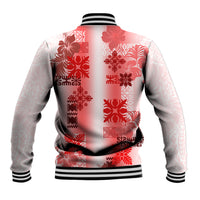 Hawaiian Quilt Baseball Jacket Vintage Pattern Red LT05 - Polynesian Pride