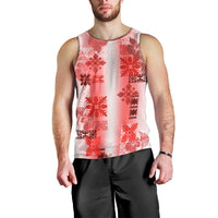 Hawaiian Quilt Men Tank Top Vintage Pattern Red LT05 - Polynesian Pride