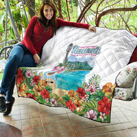 Aloha Hawaii Waikiki Beach Landscape Quilt