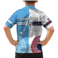 Custom Fiji And USA Palm Tree With Eagle Family Matching Mermaid Dress and Hawaiian Shirt LT05 - Polynesian Pride