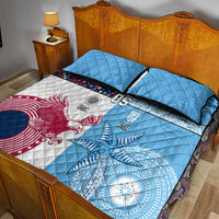 Custom Fiji And USA Palm Tree With Eagle Quilt Bed Set LT05 - Polynesian Pride