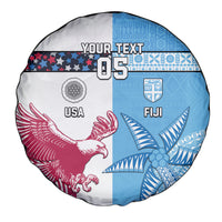 Custom Fiji And USA Palm Tree With Eagle Spare Tire Cover LT05 - Polynesian Pride