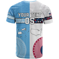 Custom Fiji And USA Palm Tree With Eagle T Shirt LT05 - Polynesian Pride