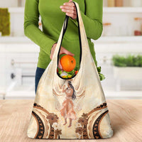 Tonga Women's Day Grocery Bag With Polynesian Pattern