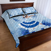 Cook Islands Women's Day Quilt Bed Set With Polynesian Pattern