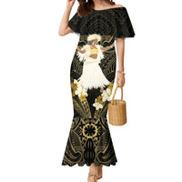 Niue Women's Day Mermaid Dress With Polynesian Pattern LT05 Women Gold - Polynesian Pride