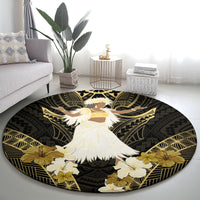 Niue Women's Day Round Carpet With Polynesian Pattern LT05 - Polynesian Pride