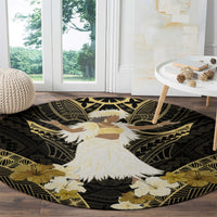 Niue Women's Day Round Carpet With Polynesian Pattern LT05 - Polynesian Pride