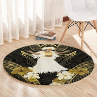 Niue Women's Day Round Carpet With Polynesian Pattern LT05 - Polynesian Pride