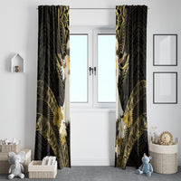 Niue Women's Day Window Curtain With Polynesian Pattern