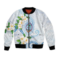 Guam Chamorro Bomber Jacket Guasali Flowers Curves Style