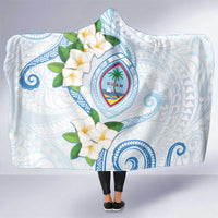 Guam Chamorro Hooded Blanket Guasali Flowers Curves Style