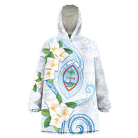 Guam Chamorro Wearable Blanket Hoodie Guasali Flowers Curves Style