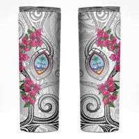 Guam Chamorro Skinny Tumbler Curves Polynesian Tattoo Mix Bougainvillea