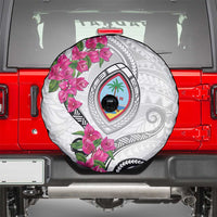 Guam Chamorro Spare Tire Cover Curves Polynesian Tattoo Mix Bougainvillea