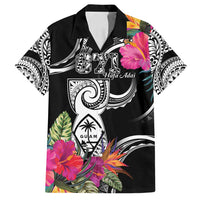 Hafa Adai Guam Family Matching Tank Maxi Dress and Hawaiian Shirt Polynesian Tattoo Tropical Flowers