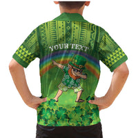 Personalised Hawaii Saint Patrick's Day Family Matching Mermaid Dress and Hawaiian Shirt Let's Get Fit Shaced