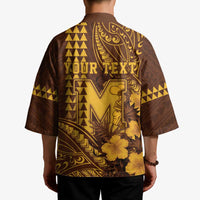Personalised Hawaii Mililani High School Kimono Tribal Tattoo With Hibiscus Flowers