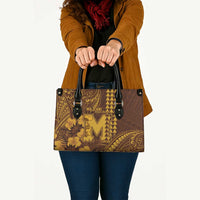 Hawaii Mililani High School Leather Bag Tribal Tattoo With Hibiscus Flowers