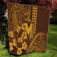 Hawaii Mililani High School Quilt Tribal Tattoo With Hibiscus Flowers