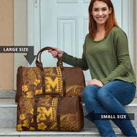 Hawaii Mililani High School Travel Bag Tribal Tattoo With Hibiscus Flowers LT05 - Polynesian Pride