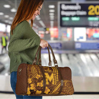 Hawaii Mililani High School Travel Bag Tribal Tattoo With Hibiscus Flowers LT05 - Polynesian Pride