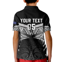 Custom New Zealand Cricket Kid Polo Shirt Go Champions World Cup 2024 With Maori Pattern LT05 - Polynesian Pride