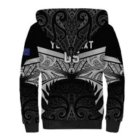 Custom New Zealand Cricket Sherpa Hoodie Go Champions World Cup 2024 With Maori Pattern LT05 - Polynesian Pride