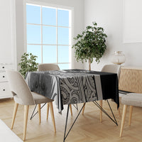 Custom New Zealand Cricket Tablecloth Go Champions World Cup 2024 With Maori Pattern