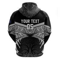 Custom New Zealand Cricket Zip Hoodie Go Champions World Cup 2024 With Maori Pattern