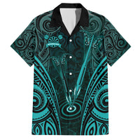 Personalised New Zealand Darts Hawaiian Shirt Turquoise Dart Board Maori Pattern LT05 Turquoise - Polynesian Pride
