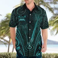 Personalised New Zealand Darts Hawaiian Shirt Turquoise Dart Board Maori Pattern LT05 - Polynesian Pride