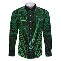 Personalised New Zealand Darts Family Matching Off Shoulder Maxi Dress and Hawaiian Shirt Green Dart Board Maori Pattern