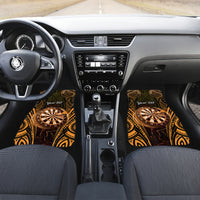 Personalised New Zealand Darts Car Mats Gold Dart Board Maori Pattern