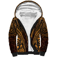 Personalised New Zealand Darts Sherpa Hoodie Gold Dart Board Maori Pattern LT05 Unisex Gold - Polynesian Pride