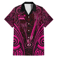 Personalised New Zealand Darts Family Matching Mermaid Dress and Hawaiian Shirt Pink Dart Board Maori Pattern