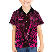 Personalised New Zealand Darts Hawaiian Shirt Pink Dart Board Maori Pattern LT05 - Polynesian Pride