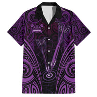 Personalised New Zealand Darts Hawaiian Shirt Purple Dart Board Maori Pattern LT05 Purple - Polynesian Pride
